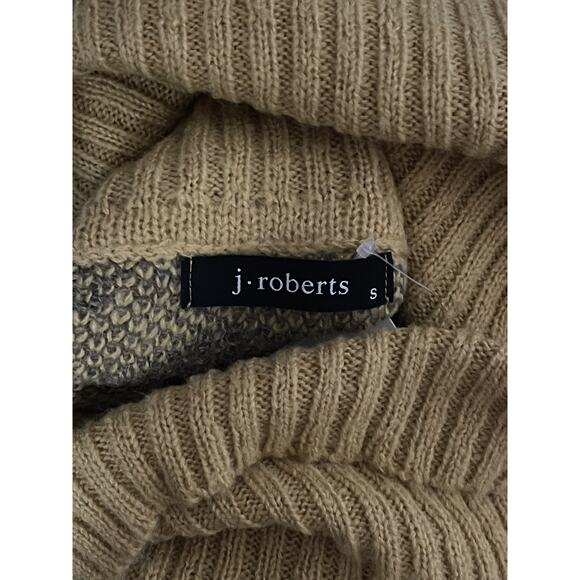 J. Roberts Pullover Animal Print Off The Shoulder Sweater Long Sleeve Sz S - Picture 7 of 8